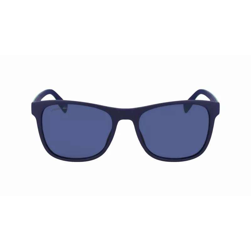 Lacoste L6031S-424 Herren Rechteck-Sonnenbrille - Blauer Rahmen, Graue Gläser, UV400