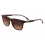 Lacoste L6041S-214 Herren Rechteckige Sonnenbrille Havana Acetat Gestell Braune Polycarbonat Gläser 54mm