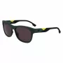 Lacoste L6043S-301 Herren Rechteckige Sonnenbrille - Grüner Rahmen, Graue Gläser, 56/18/145 mm