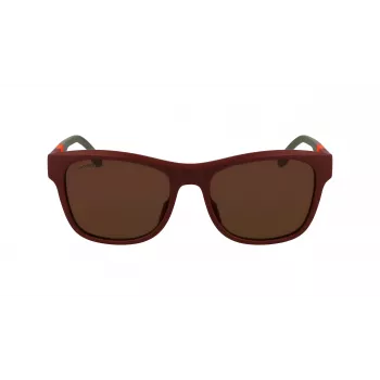 LACOSTE L6043S-601 Herren Rechteck-Sonnenbrille - Schwarzer Rahmen Graue Gläser 56/18/145 mm