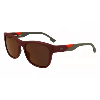 LACOSTE L6043S-601 Herren Rechteck-Sonnenbrille - Schwarzer Rahmen Graue Gläser 56/18/145 mm