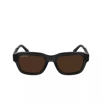 Lacoste L6048S-035 Sonnenbrille Herren Rechteckiger Acetatrahmen Dunkelgraue Gläser Grau 51mm