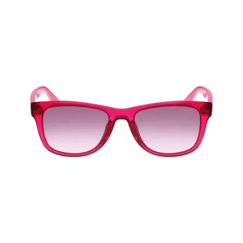 Lacoste L734S Unisex Rechteckige Sonnenbrille - Schwarzer Rahmen Graue Gläser 52/18/140 mm