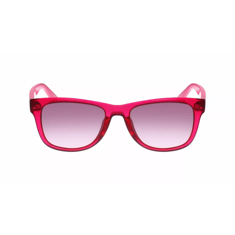 Lacoste L734S Unisex Rechteckige Sonnenbrille - Schwarzer Rahmen Graue Gläser 52/18/140 mm