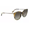 Lacoste L928S-214 Damen-Sonnenbrille Havana Braun Verlauf 56mm
