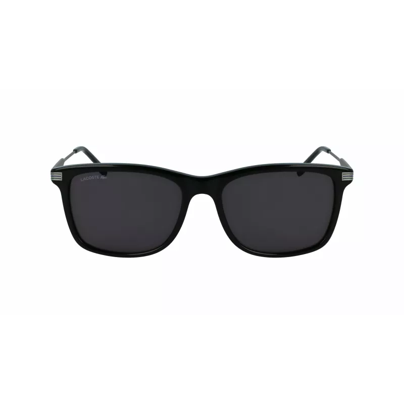 Lacoste L960S Herren-Sonnenbrille, eckig - Schwarzer Rahmen, grüne Gläser, 56/18/140 mm, UV400