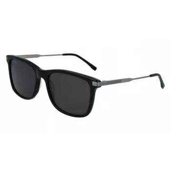 Lacoste L960S Herren-Sonnenbrille, eckig - Schwarzer Rahmen, grüne Gläser, 56/18/140 mm, UV400