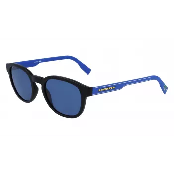 LACOSTE L968SX-002 Unisex Sonnenbrille Schwarzer Rahmen Graue Gläser 51mm