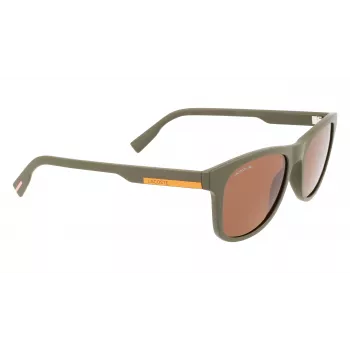 LACOSTE L969S-5420317 Unisex Rechteck-Sonnenbrille - Schwarzer Rahmen Graue Gläser 54/20/145 mm