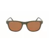 LACOSTE L969S-5420317 Unisex Rechteck-Sonnenbrille - Schwarzer Rahmen Graue Gläser 54/20/145 mm