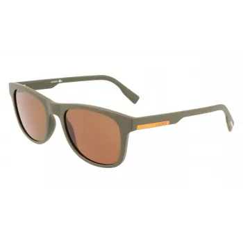 LACOSTE L969S-5420317 Unisex Rechteck-Sonnenbrille - Schwarzer Rahmen Graue Gläser 54/20/145 mm
