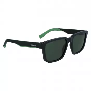 Lacoste L999S-301 Herren-Sonnenbrille, matter grüner Rahmen, dunkelgrüne Gläser, 55/18/145 mm