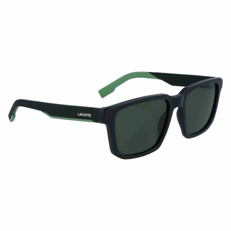 Lacoste L999S-301 Herren-Sonnenbrille, matter grüner Rahmen, dunkelgrüne Gläser, 55/18/145 mm