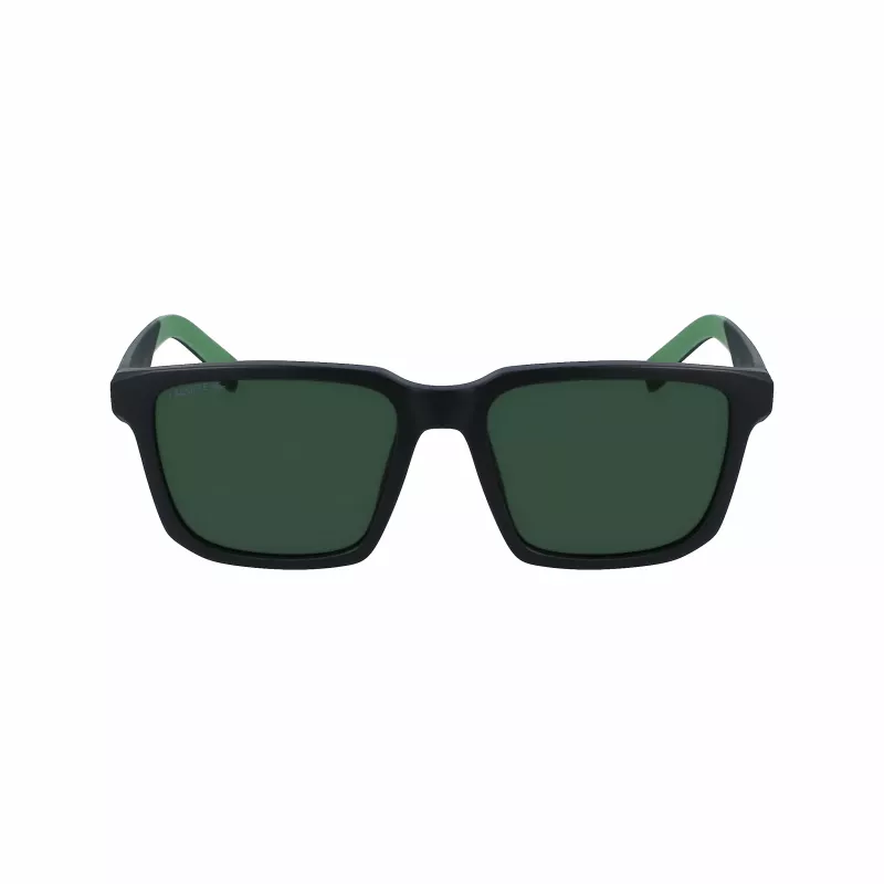 Lacoste L999S-301 Herren-Sonnenbrille, matter grüner Rahmen, dunkelgrüne Gläser, 55/18/145 mm