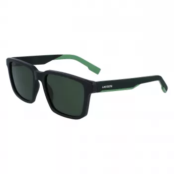 Lacoste L999S-301 Herren-Sonnenbrille, matter grüner Rahmen, dunkelgrüne Gläser, 55/18/145 mm