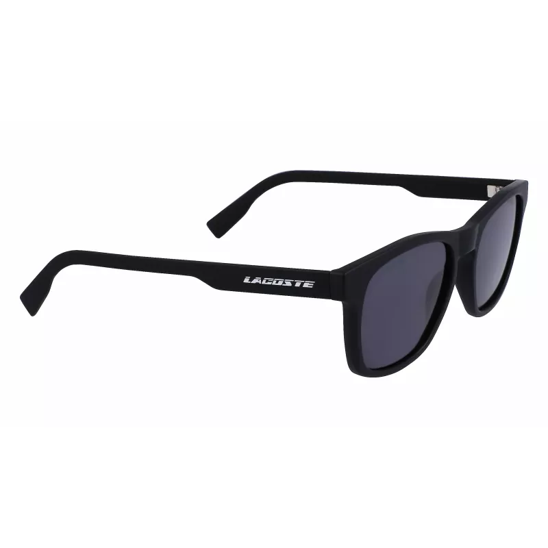 Lacoste Herren L988S-2 Rechteck-Sonnenbrille - Schwarzer Rahmen Graue Gläser 54mm