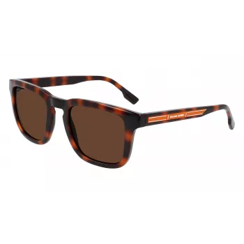 Lacoste Herren Rechteckige Sonnenbrille L951SRG-214 Havana Acetat Grüne Polycarbonat-Gläser 52/22/145 mm