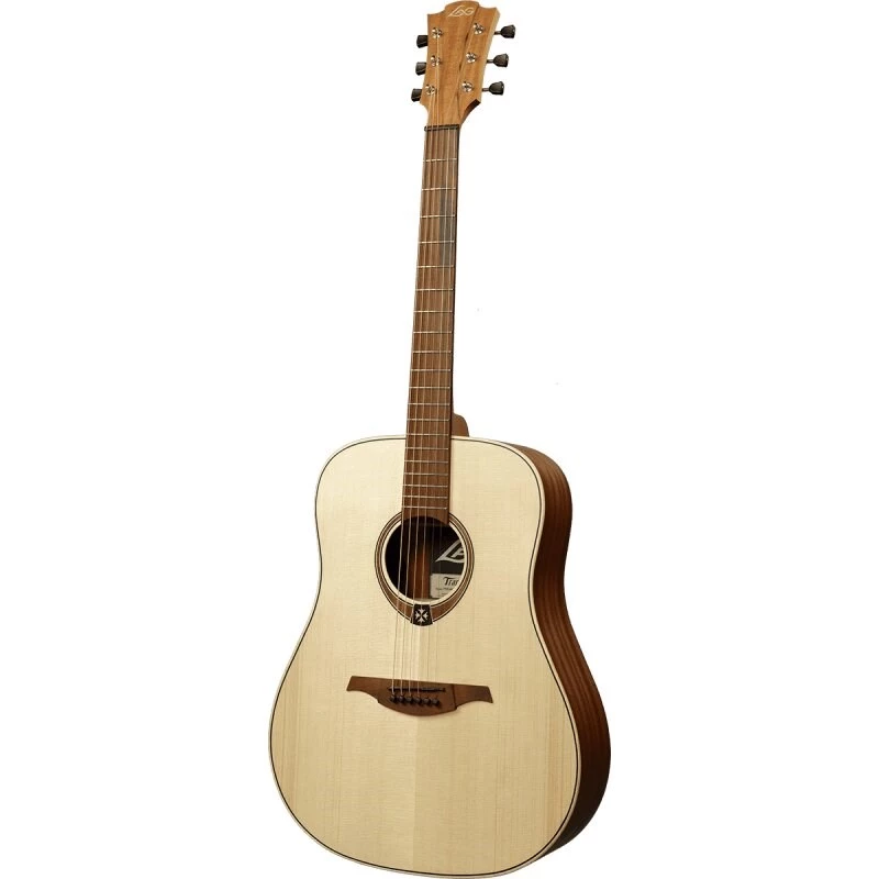 Lag GLA Tramontane 70 D Dreadnought Akustikgitarre - Decke aus massiver Fichte, Boden und Zargen aus Khaya, Griffbrett aus Branko-Rosenholz, offenporige Satin-Oberfläche, rechtshändig