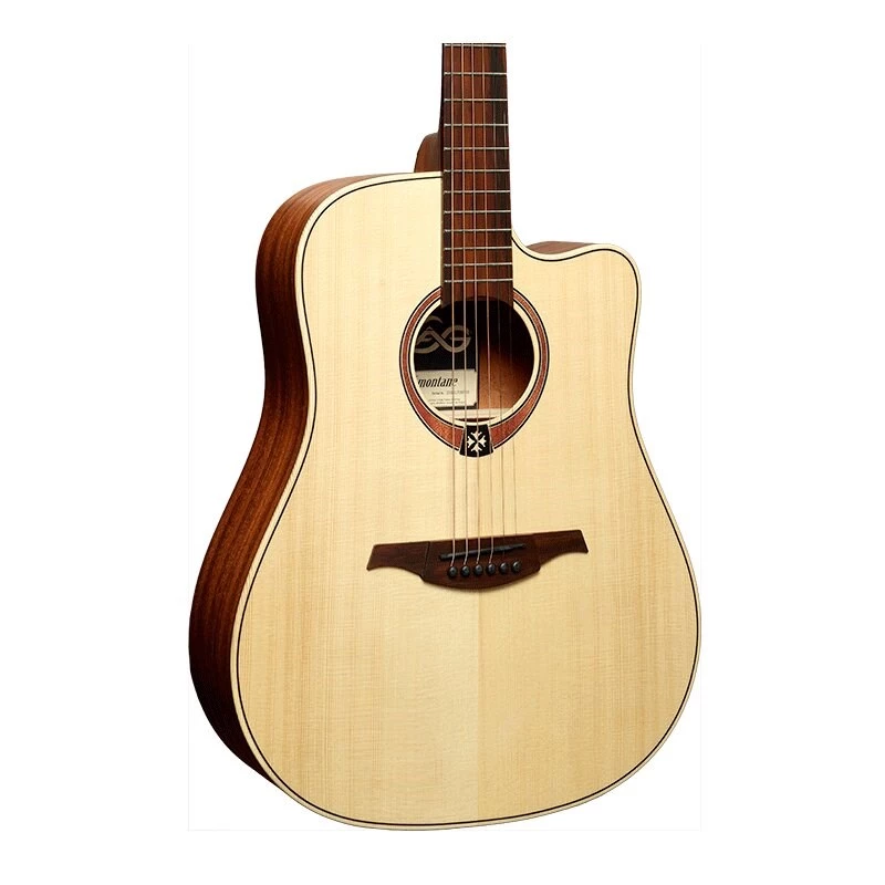 Lag GLA Tramontane 70 DC Dreadnought Cutaway Akustik-E-Gitarre - Natur