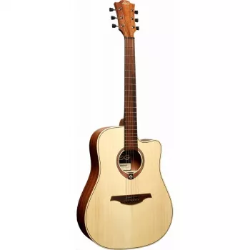 Lag GLA Tramontane 70 DC Dreadnought Cutaway Akustik-E-Gitarre - Natur