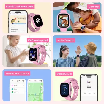 LAGENIO K3 4G Kinder Smartwatch Pink