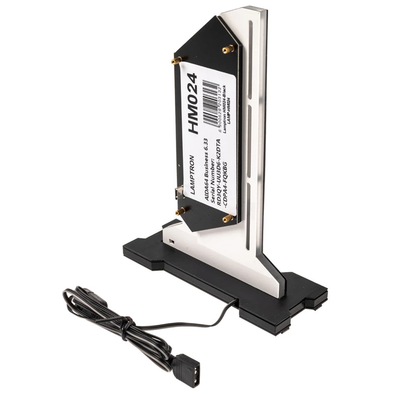 Lamptron Vertical GPU Holder mit Display - Schwarz