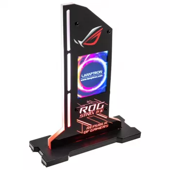 Lamptron Vertical GPU Holder mit Display - Schwarz