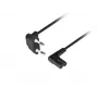Lanberg 1,8 m Winkel-Netzkabel Eurostecker auf IEC C7 (Schwarz)