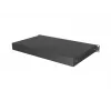 LANBERG 19-Zoll 1U Schublade ausziehbar 270mm Tiefe Schwarz (483x270mm, Tragfähigkeit 30kg)