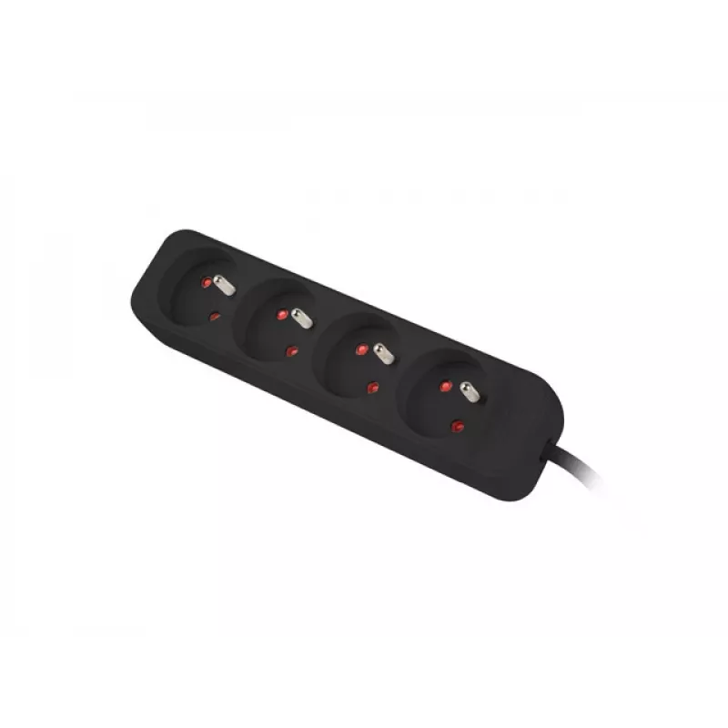 Lanberg Kabelsteckdosenleiste, 4x französische Steckdosen, Qualitätskupfer, 1,5 m | PS0-04E-0150-BK