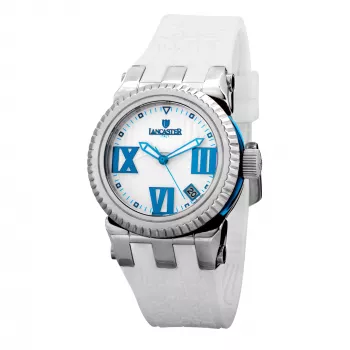 LANCASTER OLA0643SSBL Damen Quarz Analog Uhr 38mm Edelstahl Blaues Zifferblatt