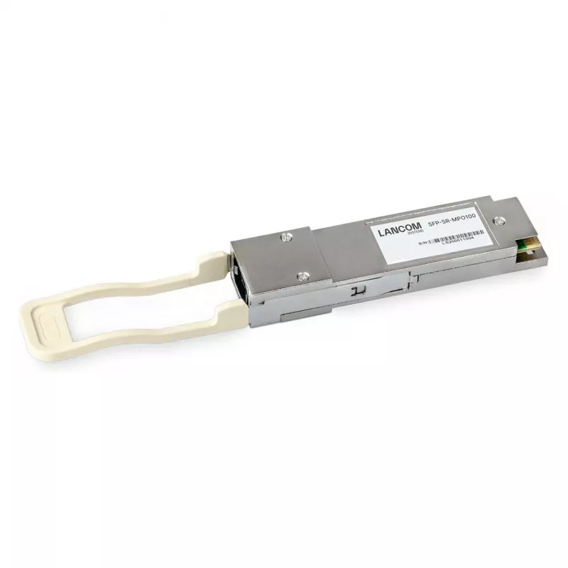 LANCOM QSFP28 100GbE 100GBase-SR4 Transceiver-Modul, MPO-12 Multimode, 850nm, 100m, Packung mit 10 Stück