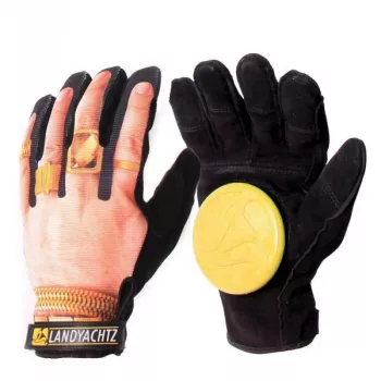Landyachtz Slide Gloves S - Black - Downhill Longboarding Handschuhe mit UHMW-PE Pucks