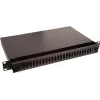 Lanview LVO231552 19 inch 1U 24-Port Glasfaser-Patchpanel für SC Duplex/LC Quad, Rack-Montage, Schwarz