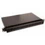 Lanview LVO231552 19 inch 1U 24-Port Glasfaser-Patchpanel für SC Duplex/LC Quad, Rack-Montage, Schwarz