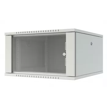 LANVIEW Quick Assembly Flat Pack 19 - 6U Wandmontage-Netzwerkschrank, 600x500x370mm, Schwarz
