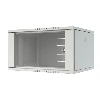 LANVIEW Quick Assembly Flat Pack 19 9U Wandmontage-Netzwerkschrank, 600x450x500mm, Schwarz