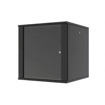 LANVIEW Quick Assembly Flat Pack 19 Wandmontage-Netzwerkschrank (6U, 19 Zoll, Schwarz)
