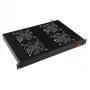 LANVIEW RAF315BL 1U Rack-Lüftereinheit mit analogem Thermostat, 4 Lüfter