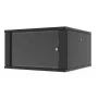 LANVIEW RWF07U66BL 19 Zoll 6U Wandmontage-Netzwerkschrank, Schnellmontage-Flachpaket, Schwarz