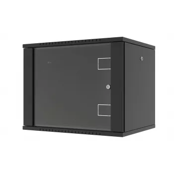 LANVIEW RWF09U45BL 19 Zoll 6U Wandmontage-Netzwerkschrank, Schnellmontage-Flachpack, 600x450x368mm, Schwarz