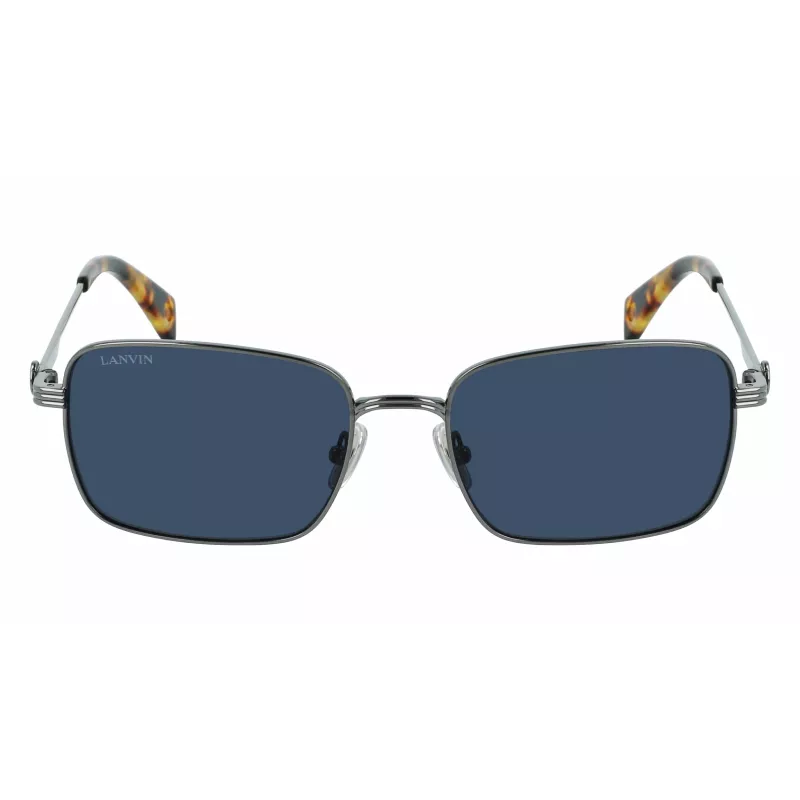 LANVIN LNV104S-050 Unisex Sonnenbrille - Schwarzer Acetatrahmen, graue CR-39-Gläser, 56/18/140 mm