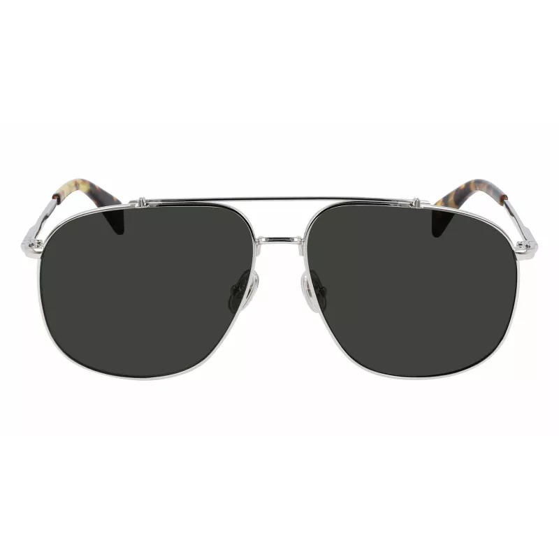 LANVIN LNV110S-045 Herren eckige Sonnenbrille Schwarz/Grau 60/14/145 mm