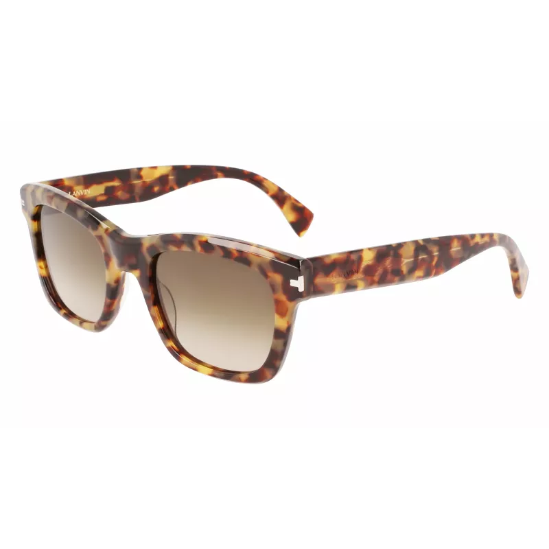 LANVIN LNV620S-213 Herren eckige Acetat-Sonnenbrille Havana Brown Gradient 52mm