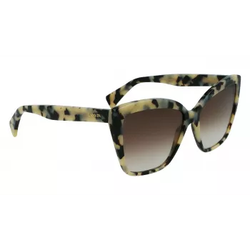 LANVIN Damen Butterfly-Sonnenbrille LNV617S-272 Havana/Brown Gradient 59mm