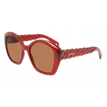 LANVIN Damen LNV628S-601 eckige Sonnenbrille - Schwarz/Grau - 54/19/140 mm