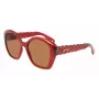 LANVIN Damen LNV628S-601 eckige Sonnenbrille - Schwarz/Grau - 54/19/140 mm