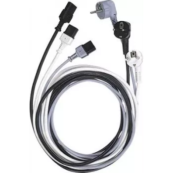 LAPP Netzkabel mit Schuko-Stecker auf IEC C13-Buchse, H05VV-F, 2,5 m, Schwarz, 10 A, 250 V 73222334