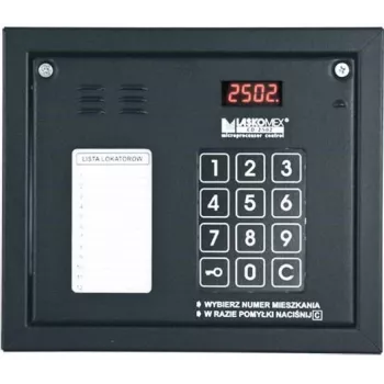 Laskomex CP-2502NR Schwarz Audio-Panel mit Mini-Mieterliste und RFID-Schlüsselleser