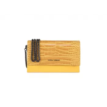 Laura Ashley Damen Dudle Croc Crossbody-Tasche Ockergelb 22x12x5 cm